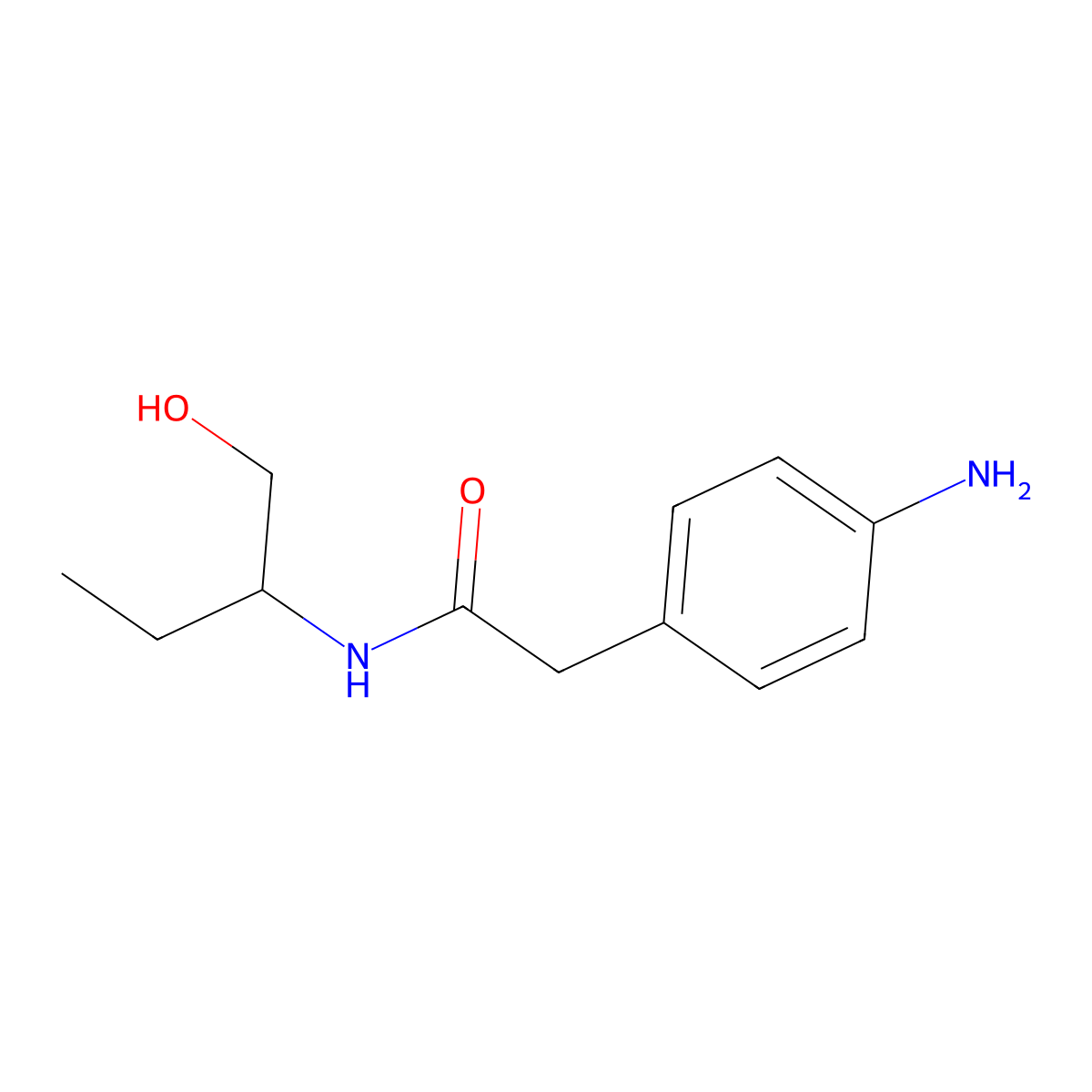 2-(4-aminophenyl)-N-(1-hydroxybutan-2-yl)acetamide molecular structure, CAS 1154945-89-7