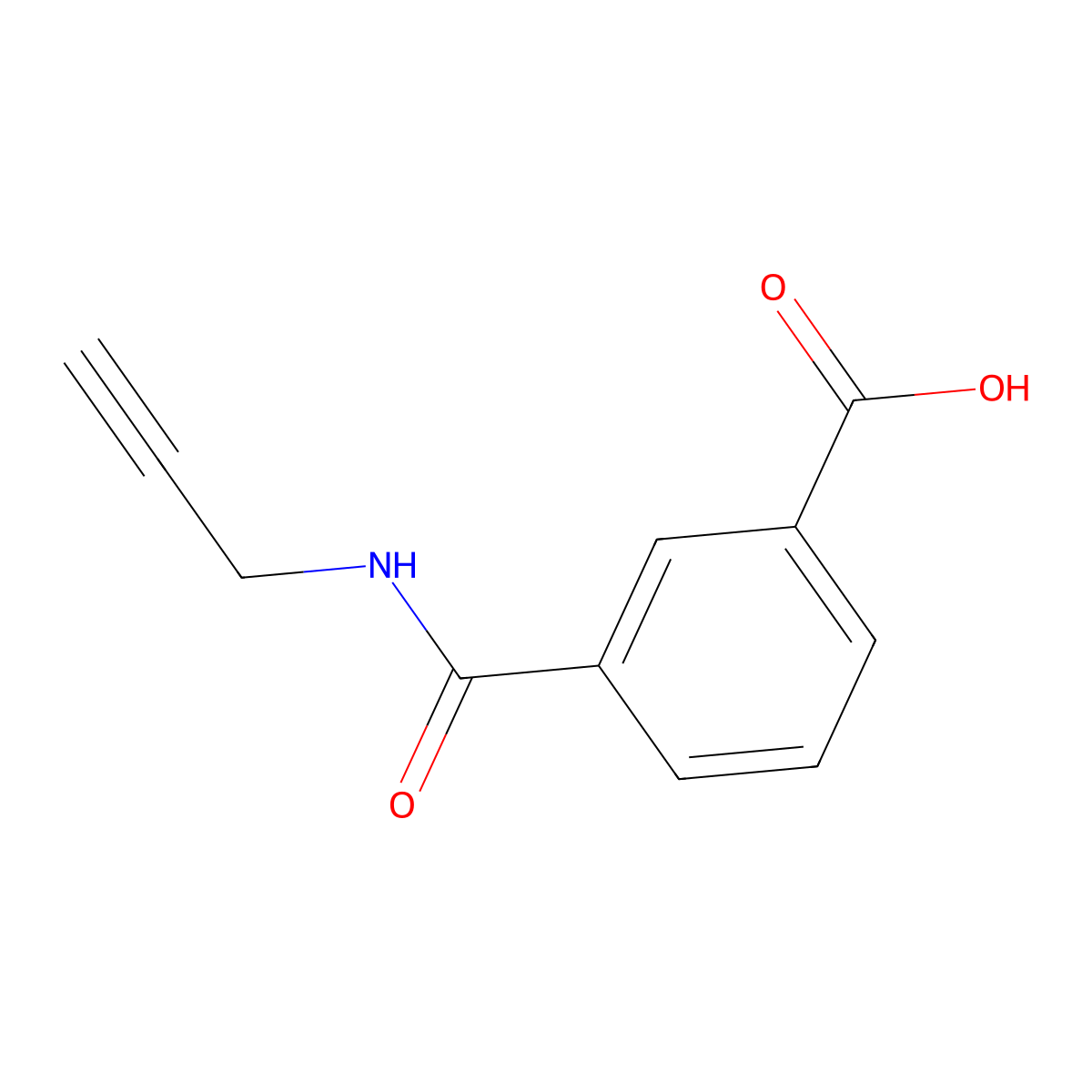 3-[(Prop-2-yn-1-yl)carbamoyl]benzoic acid molecular structure, CAS 1154949-93-5