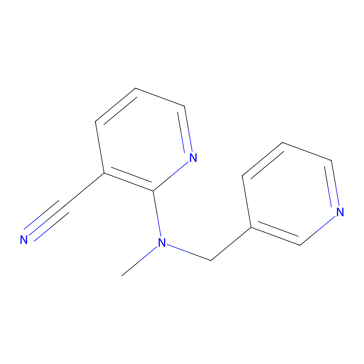2-{Methyl[(pyridin-3-yl)methyl]amino}pyridine-3-carbonitrile molecular structure, CAS 1154957-04-6