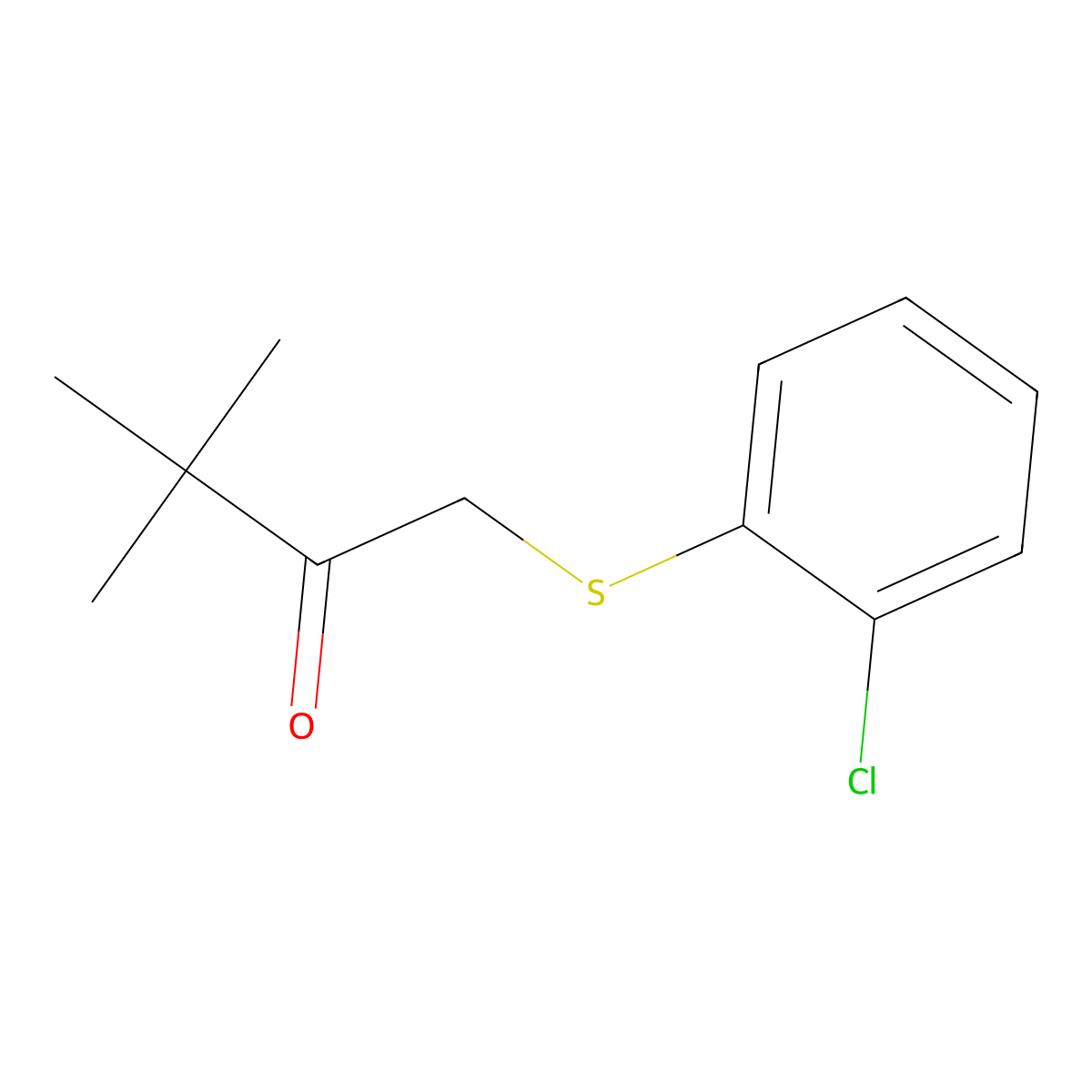 1-[(2-Chlorophenyl)sulfanyl]-3,3-dimethylbutan-2-one molecular structure, CAS 1154957-29-5