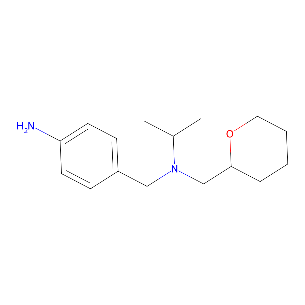 4-{[(Oxan-2-ylmethyl)(propan-2-yl)amino]methyl}aniline molecular structure, CAS 1154967-97-1
