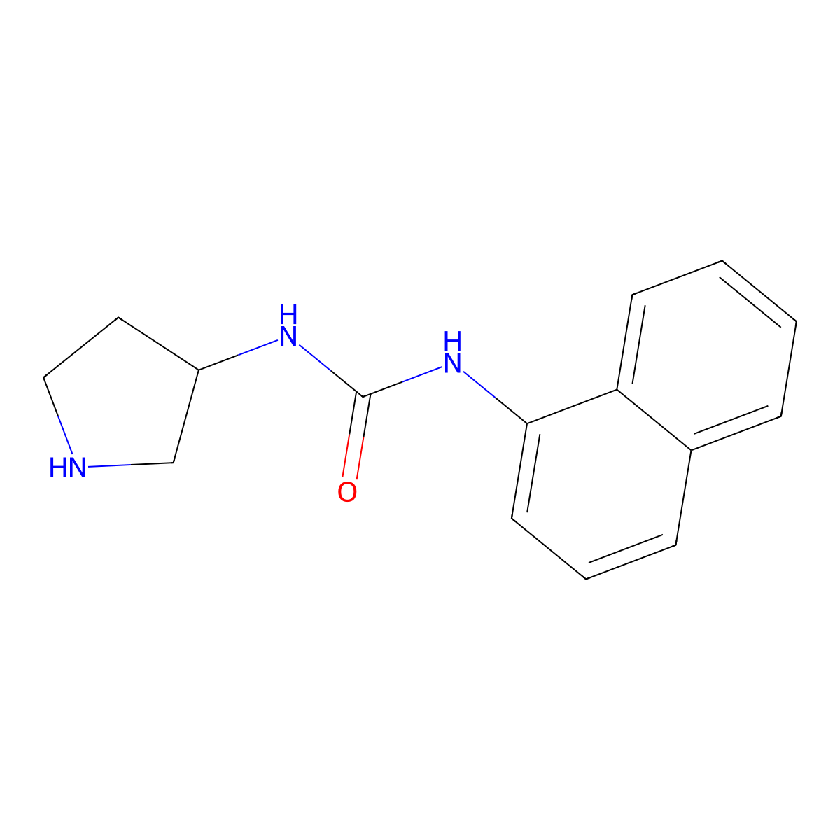 1-(Naphthalen-1-yl)-3-(pyrrolidin-3-yl)urea molecular structure, CAS 1154968-92-9