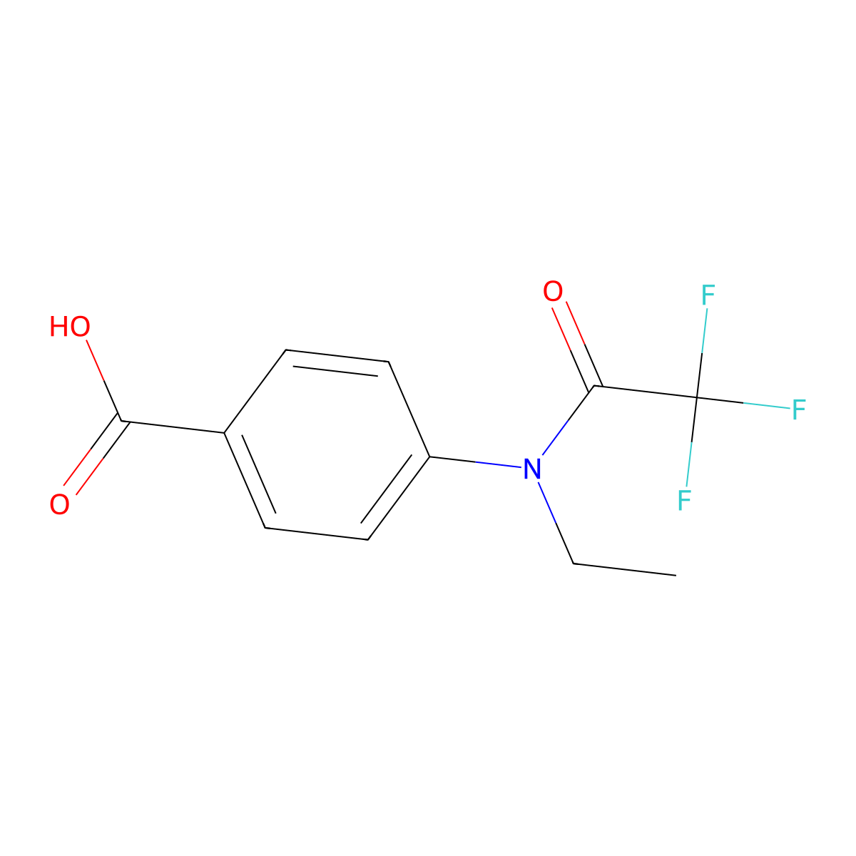 4-(N-ethyltrifluoroacetamido)benzoic acid molecular structure, CAS 115498-30-1