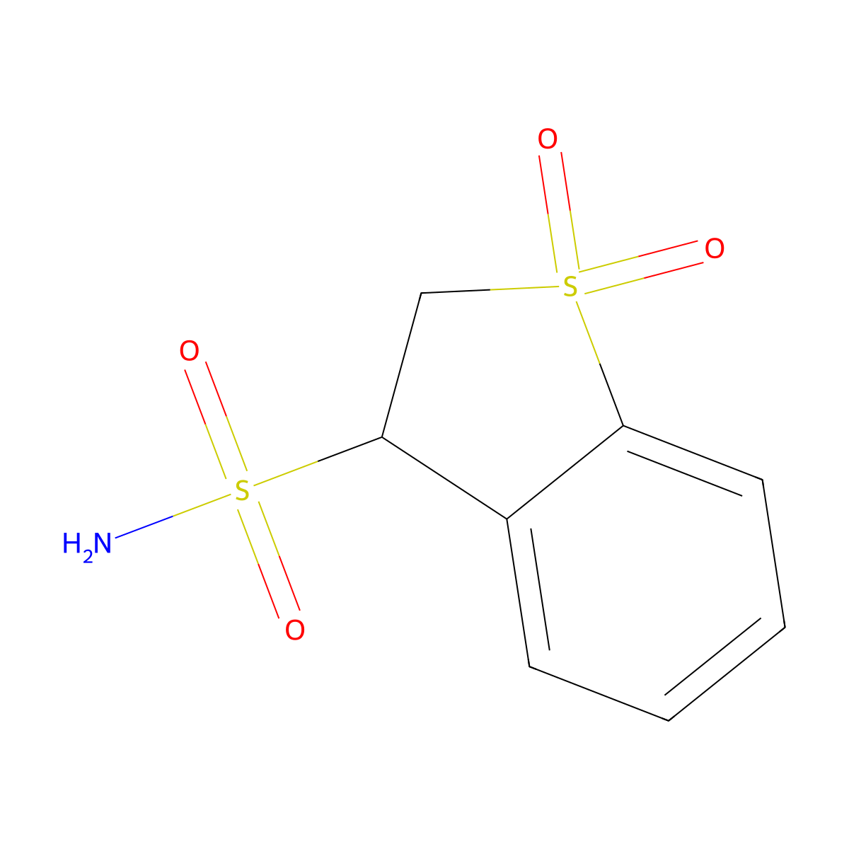 1,1-Dioxo-2,3-dihydro-1lambda6-benzothiophene-3-sulfonamide molecular structure, CAS 1154980-01-4