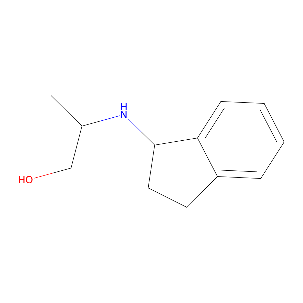 2-[(2,3-dihydro-1H-inden-1-yl)amino]propan-1-ol molecular structure, CAS 1154985-98-4