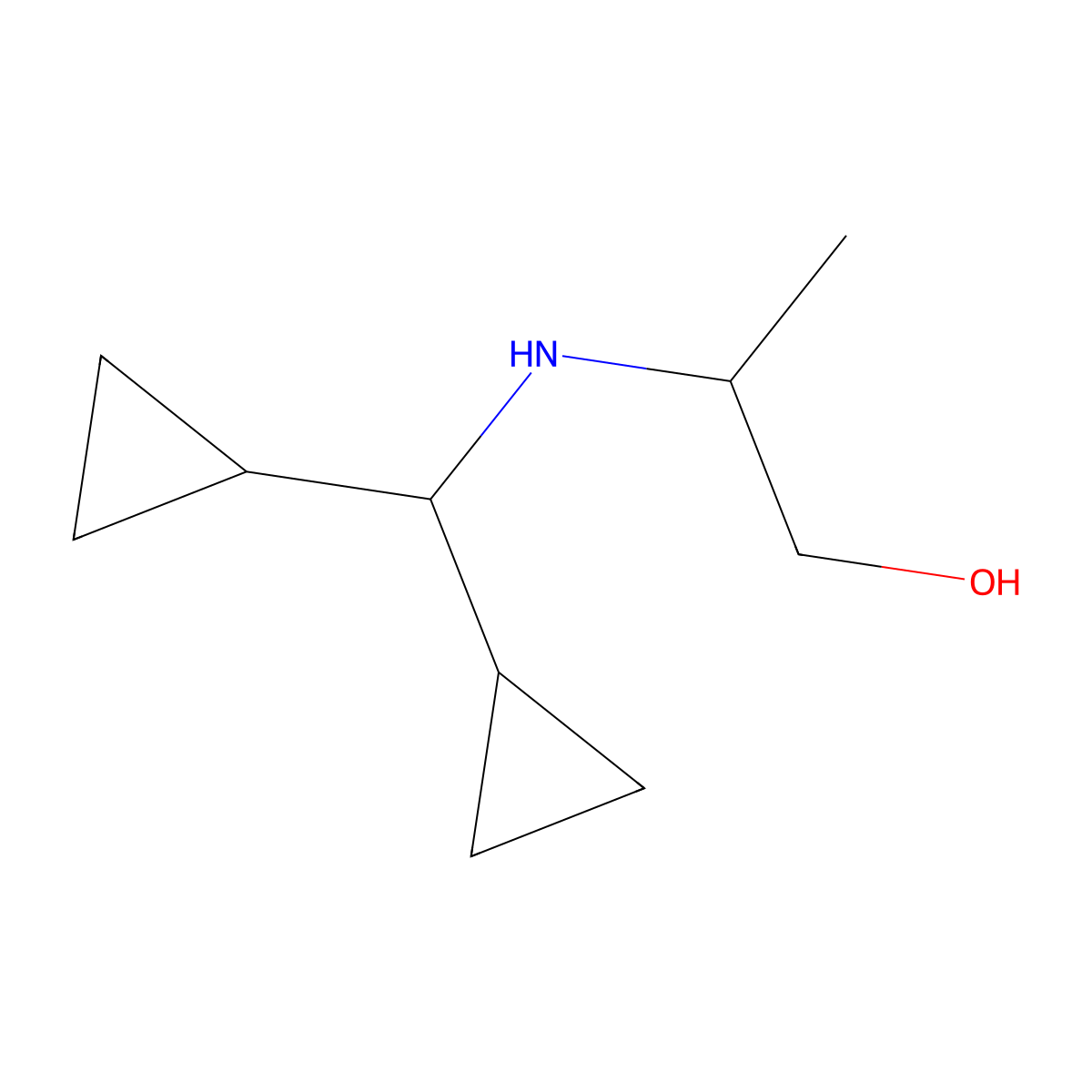 2-[(Dicyclopropylmethyl)amino]propan-1-ol molecular structure, CAS 1154986-26-1