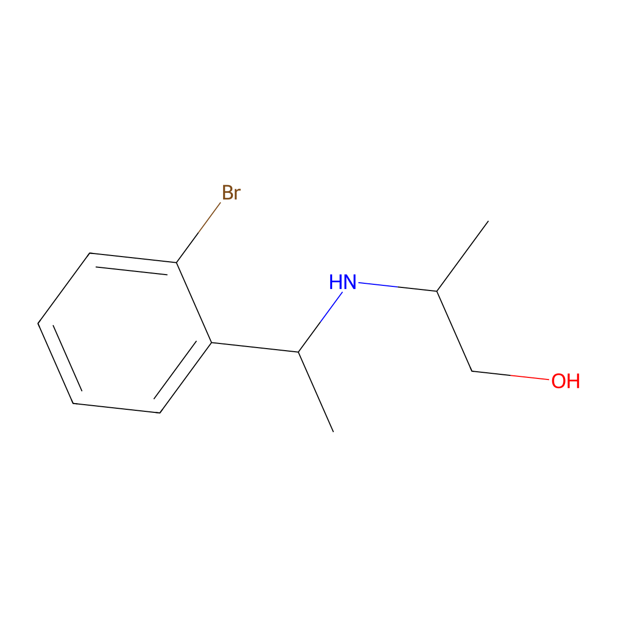 2-{[1-(2-Bromophenyl)ethyl]amino}propan-1-ol molecular structure, CAS 1154986-53-4