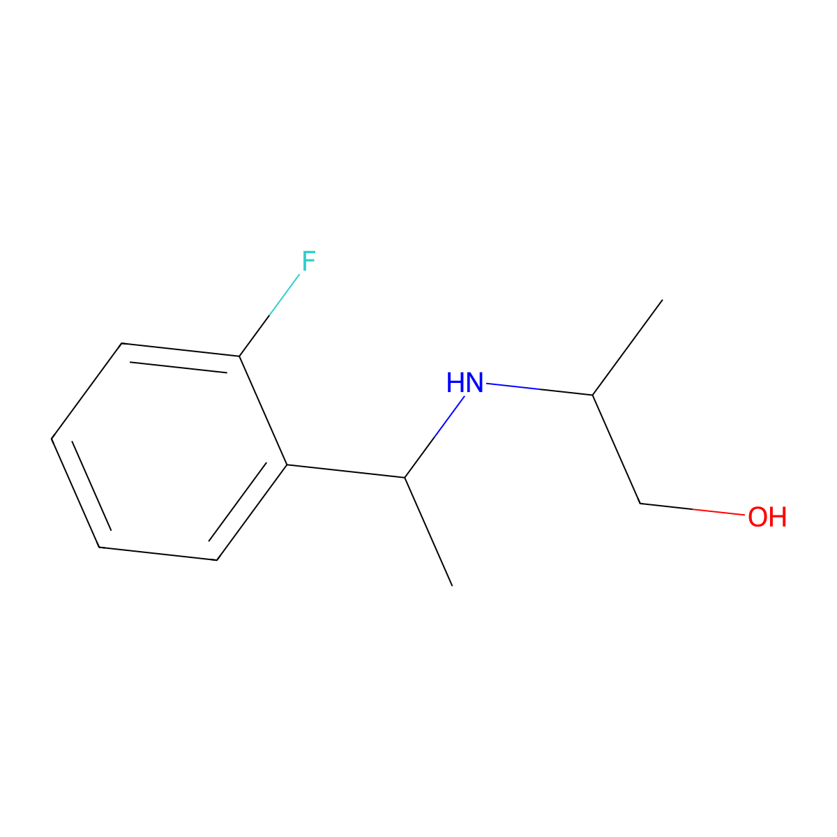 2-{[1-(2-Fluorophenyl)ethyl]amino}propan-1-ol molecular structure, CAS 1154987-16-2
