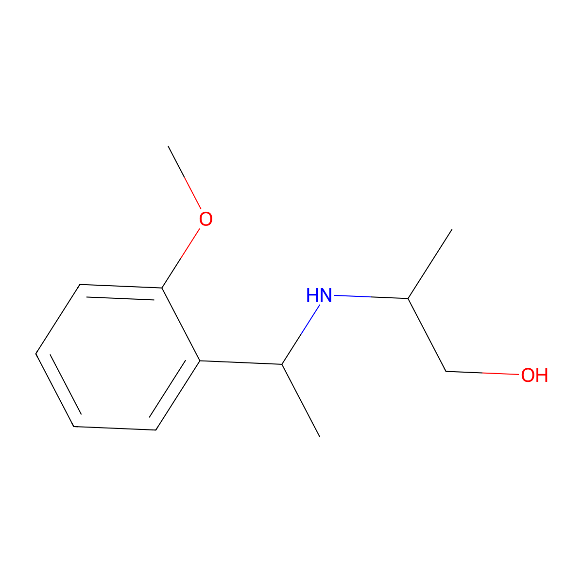 2-{[1-(2-Methoxyphenyl)ethyl]amino}propan-1-ol molecular structure, CAS 1154988-12-1