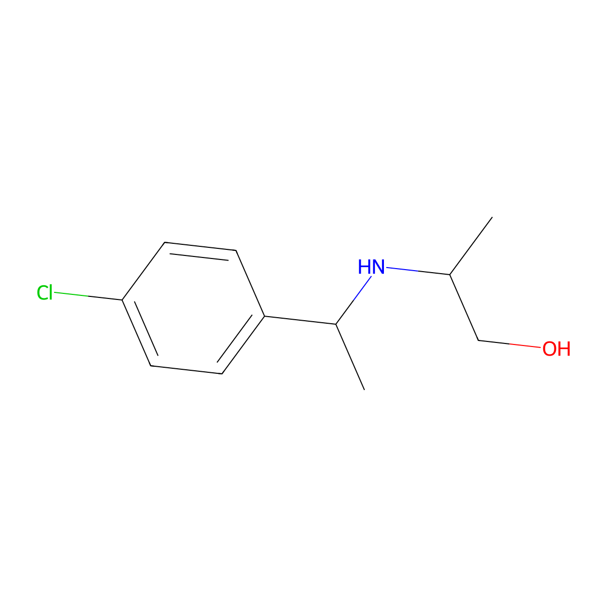 2-{[1-(4-Chlorophenyl)ethyl]amino}propan-1-ol molecular structure, CAS 1154988-18-7