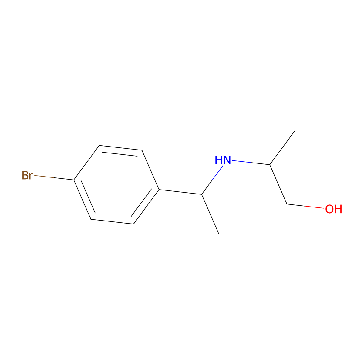 2-{[1-(4-Bromophenyl)ethyl]amino}propan-1-ol molecular structure, CAS 1154988-76-7