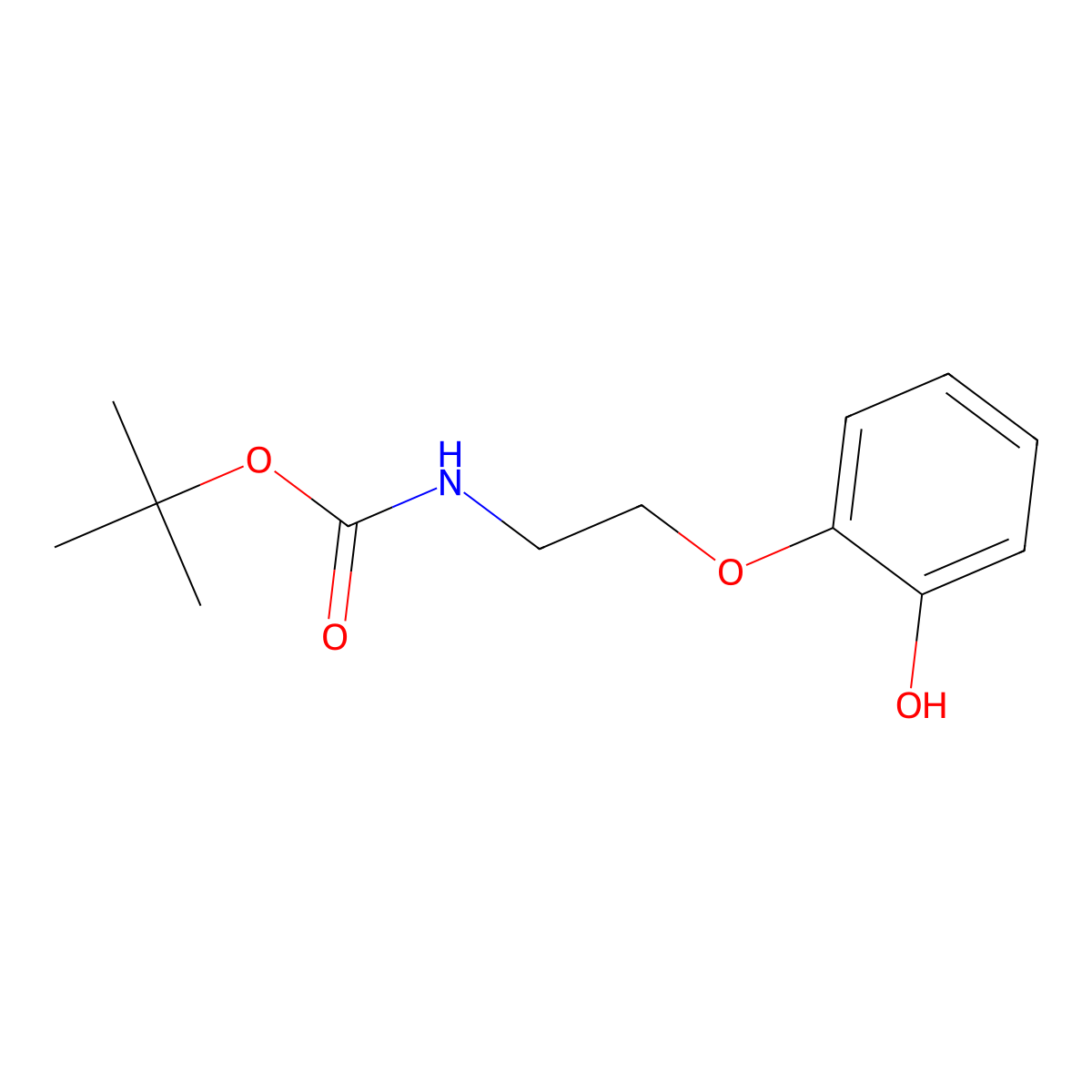 tert-Butyl (2-(2-hydroxyphenoxy)ethyl)carbamate molecular structure, CAS 115499-56-4