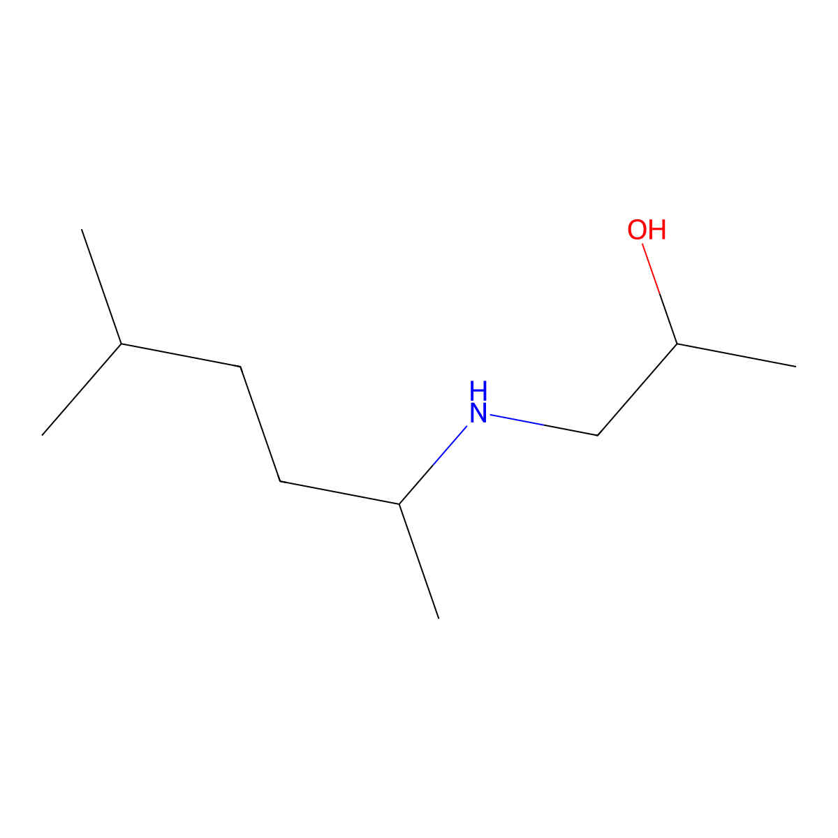 1-[(5-Methylhexan-2-yl)amino]propan-2-ol molecular structure, CAS 1154990-44-9