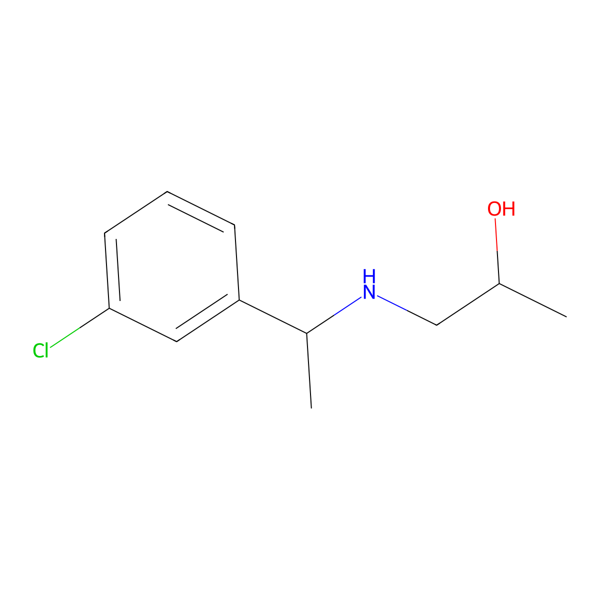 1-{[1-(3-Chlorophenyl)ethyl]amino}propan-2-ol molecular structure, CAS 1154990-56-3