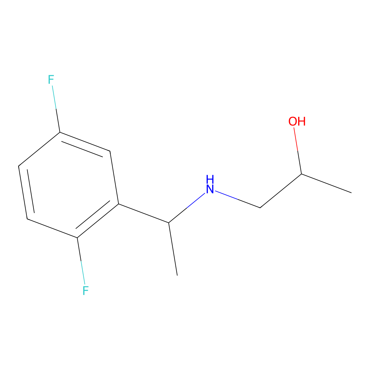 1-{[1-(2,5-Difluorophenyl)ethyl]amino}propan-2-ol molecular structure, CAS 1154990-89-2