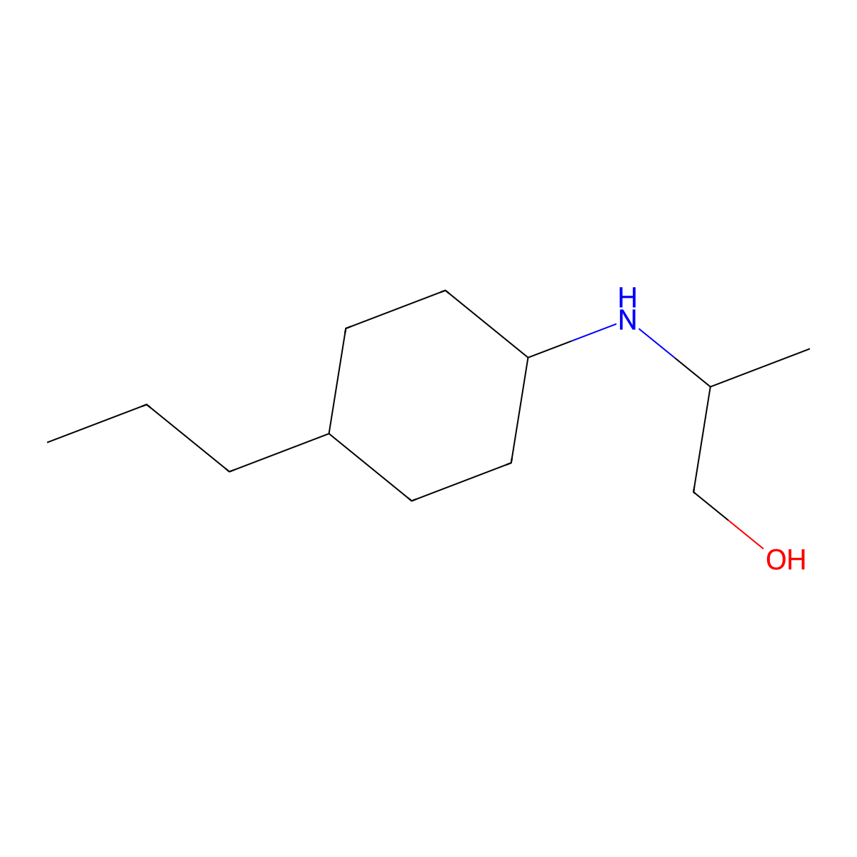 2-[(4-Propylcyclohexyl)amino]propan-1-ol molecular structure, CAS 1154990-94-9
