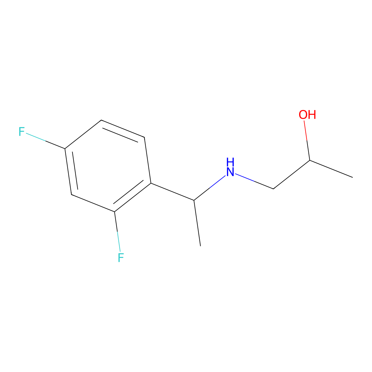 1-{[1-(2,4-Difluorophenyl)ethyl]amino}propan-2-ol molecular structure, CAS 1154991-33-9