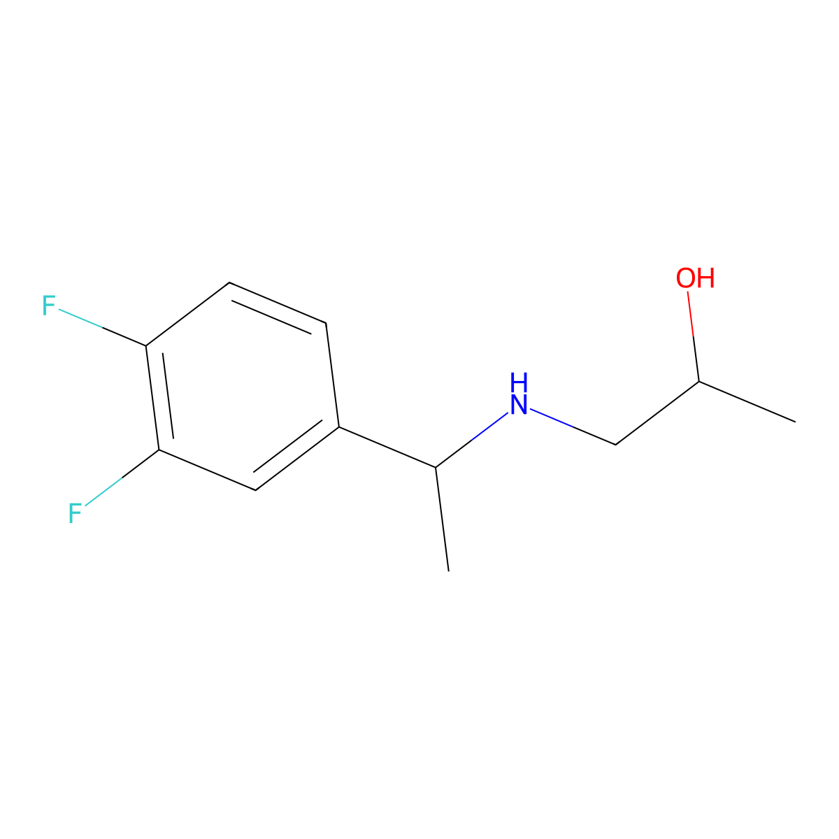 1-{[1-(3,4-Difluorophenyl)ethyl]amino}propan-2-ol molecular structure, CAS 1154991-37-3