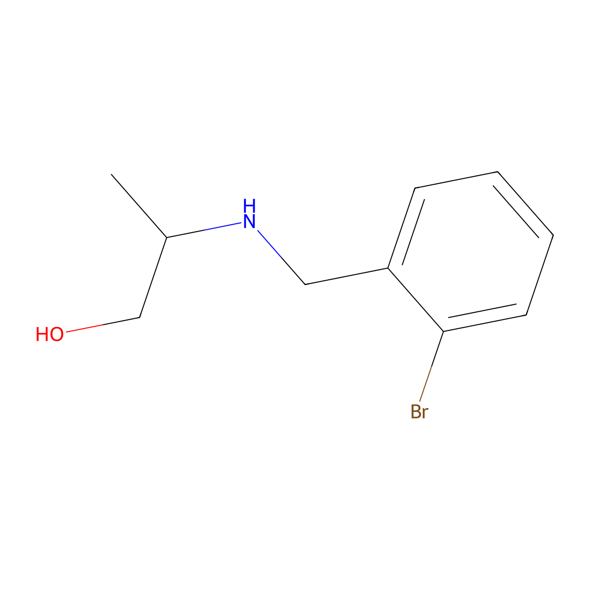 2-{[(2-Bromophenyl)methyl]amino}propan-1-ol molecular structure, CAS 1154991-40-8