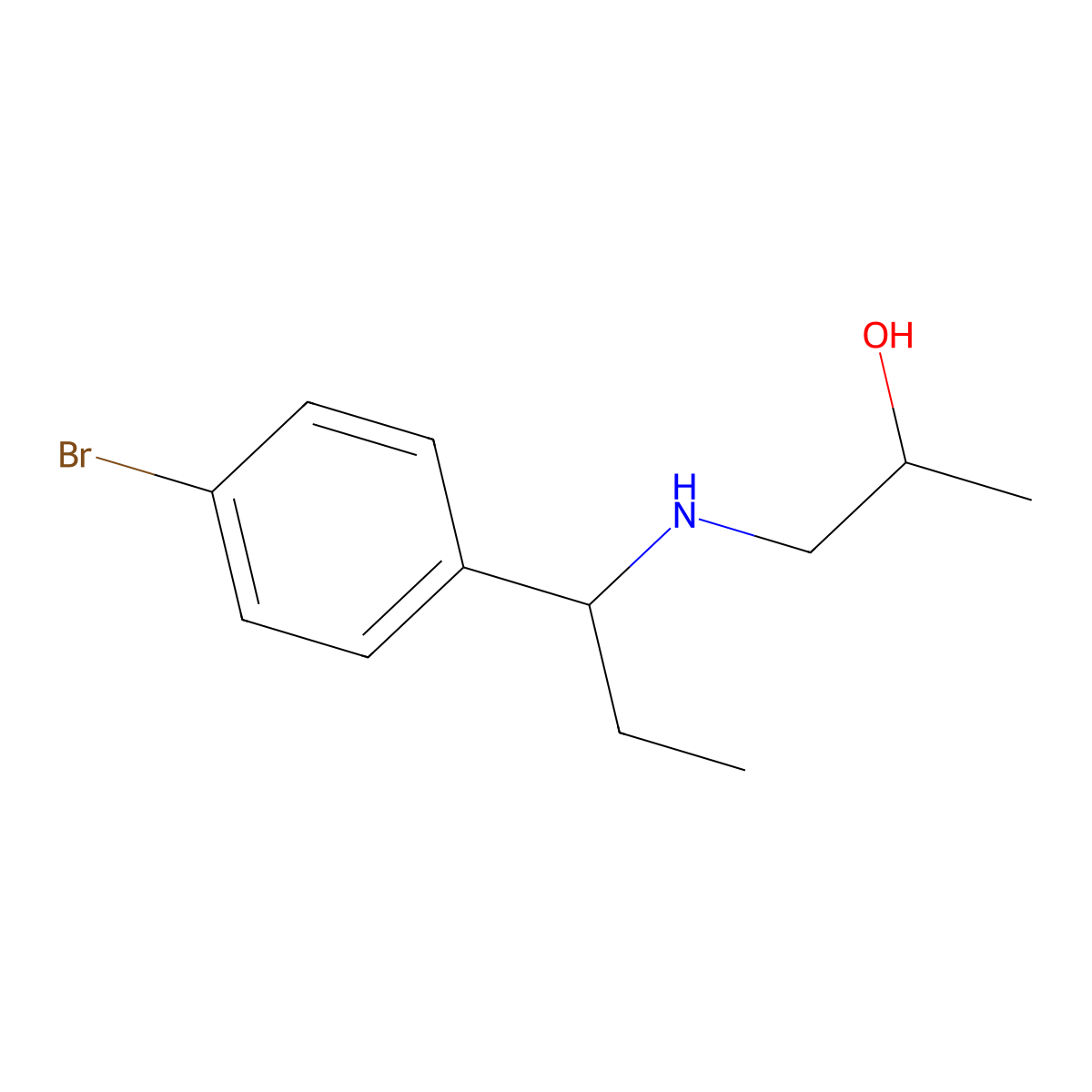 1-{[1-(4-Bromophenyl)propyl]amino}propan-2-ol molecular structure, CAS 1154991-50-0