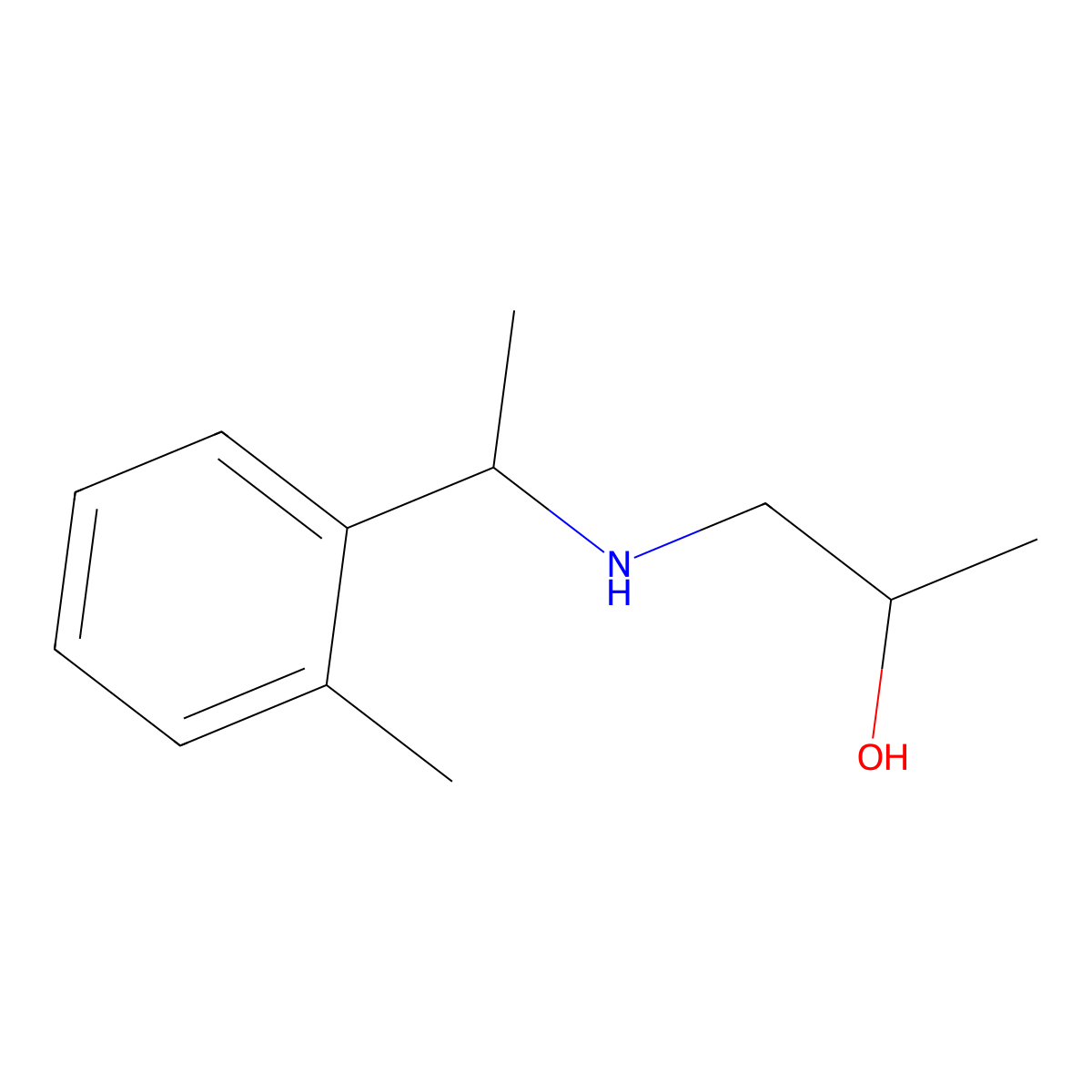 1-{[1-(2-Methylphenyl)ethyl]amino}propan-2-ol molecular structure, CAS 1154991-70-4
