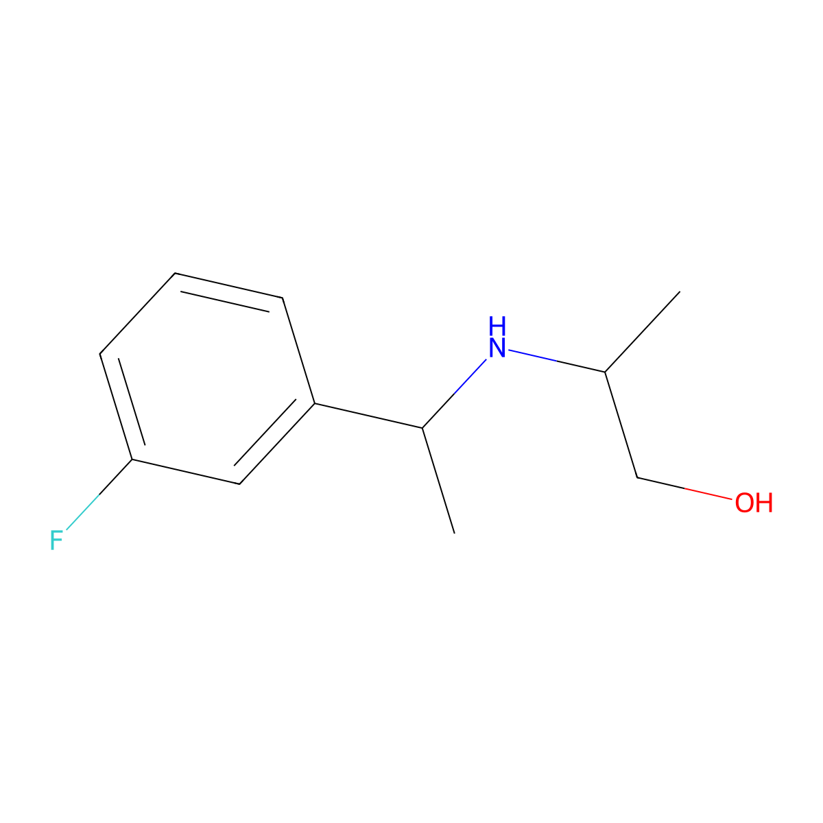 2-{[1-(3-Fluorophenyl)ethyl]amino}propan-1-ol molecular structure, CAS 1154991-81-7