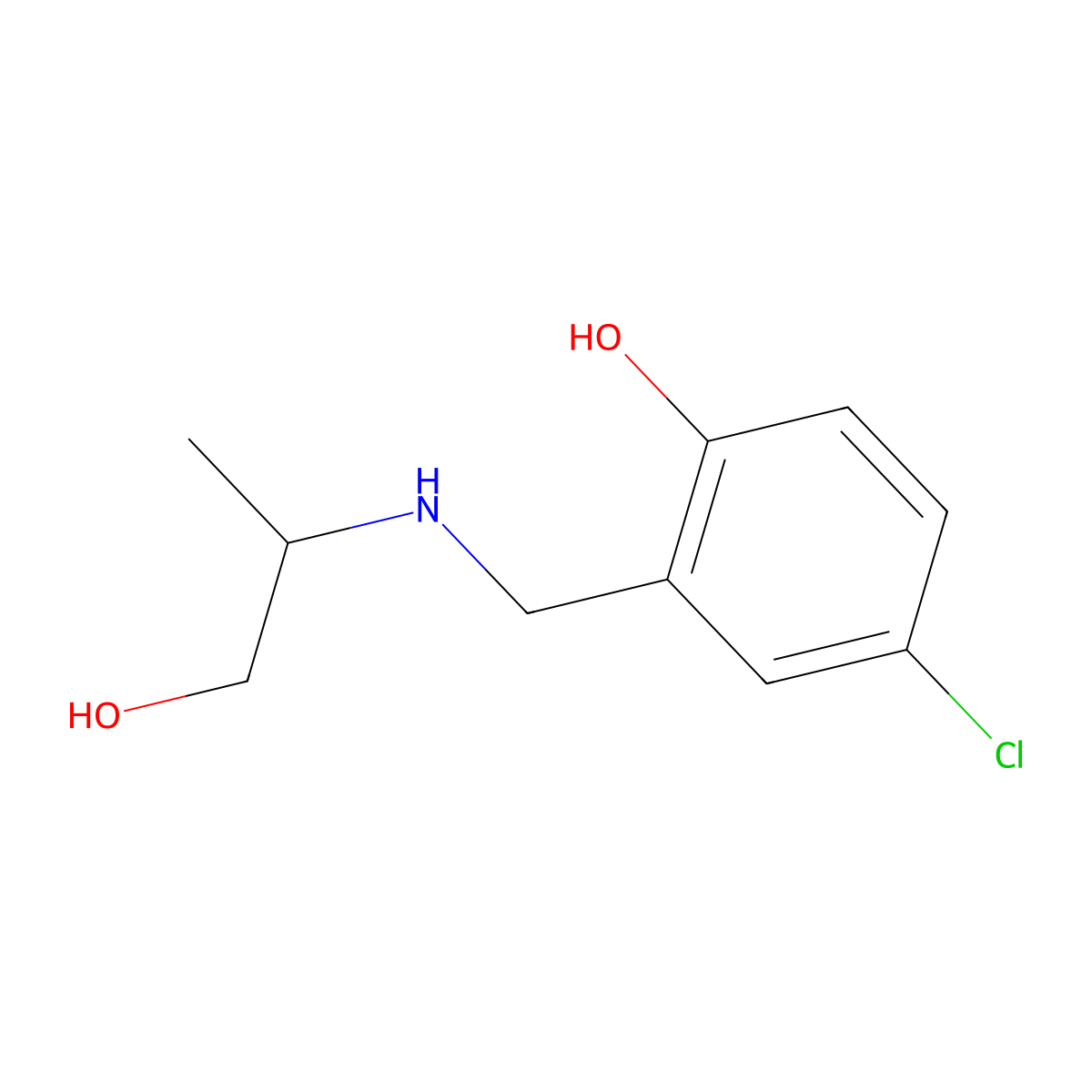 4-Chloro-2-{[(1-hydroxypropan-2-yl)amino]methyl}phenol molecular structure, CAS 1154993-87-9