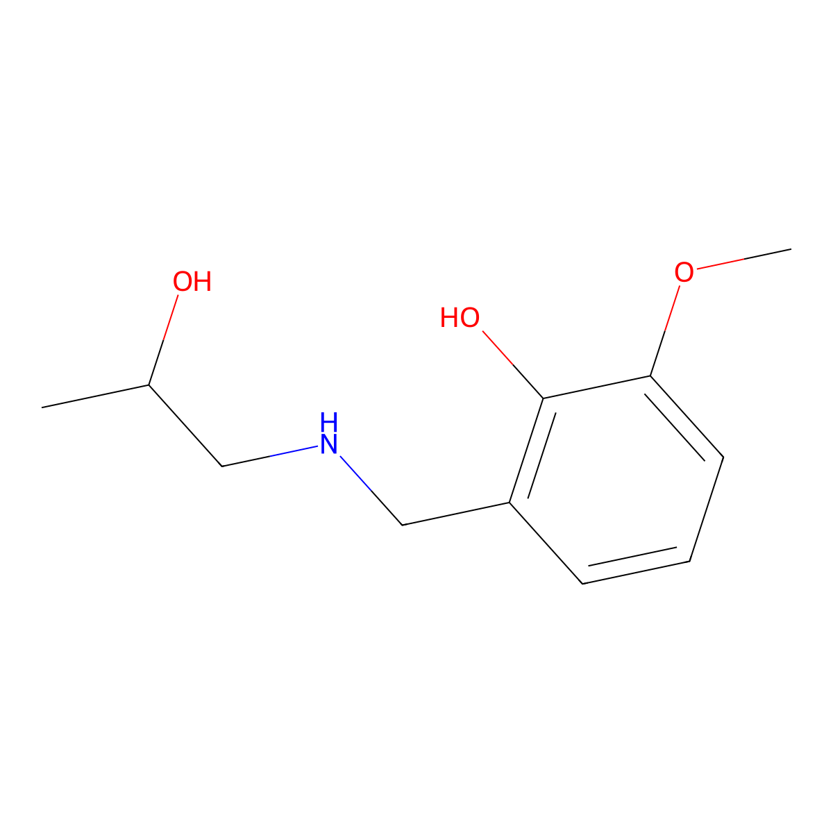 2-{[(2-Hydroxypropyl)amino]methyl}-6-methoxyphenol molecular structure, CAS 1154997-16-6