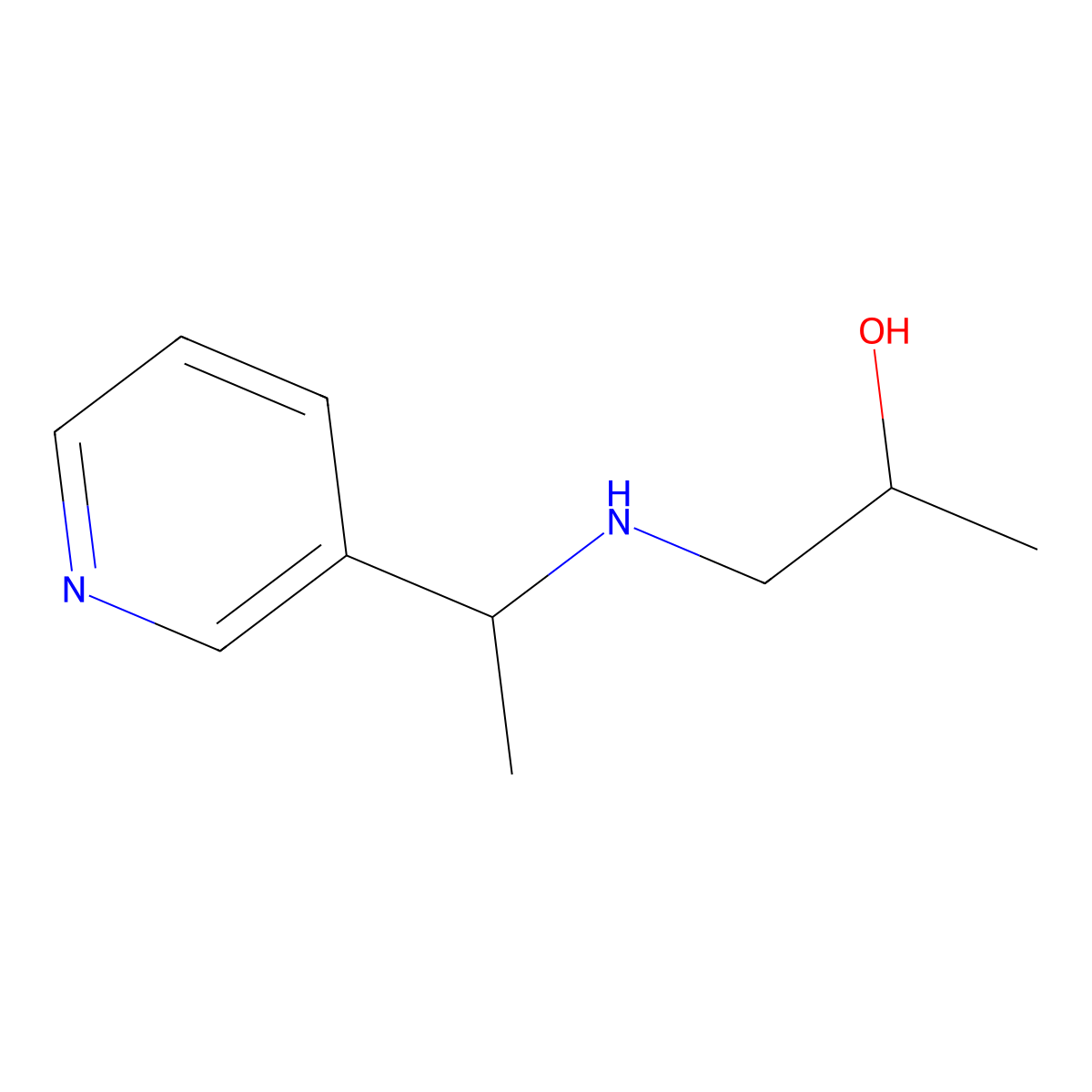 1-{[1-(Pyridin-3-yl)ethyl]amino}propan-2-ol molecular structure, CAS 1154997-49-5