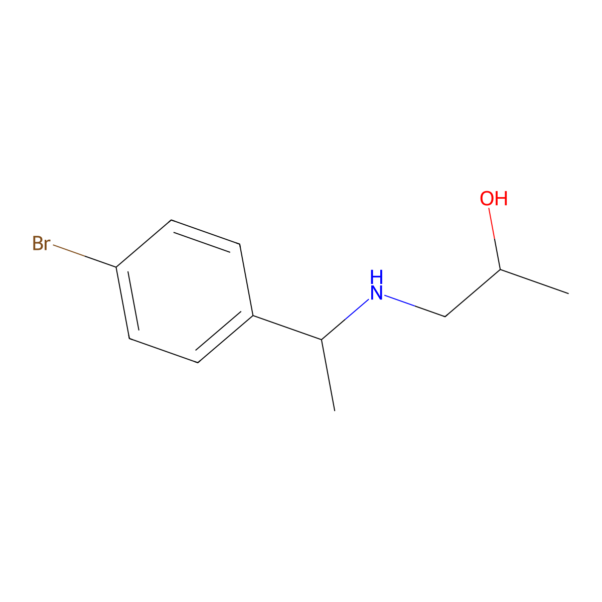 1-{[1-(4-Bromophenyl)ethyl]amino}propan-2-ol molecular structure, CAS 1154997-91-7