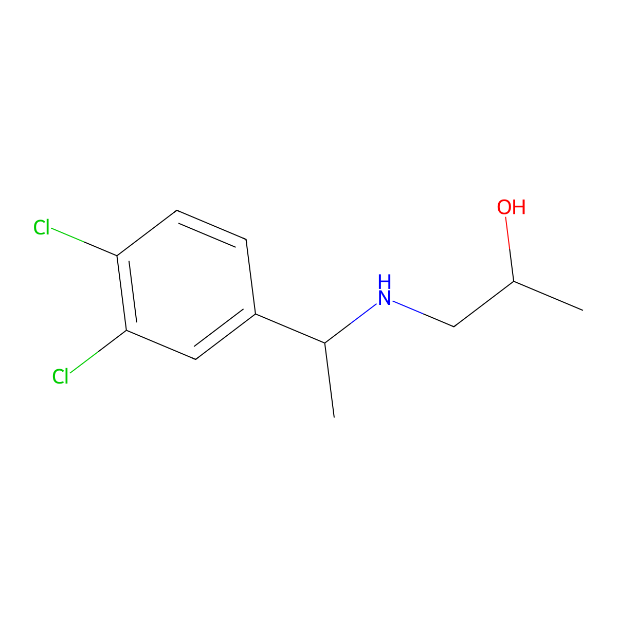 1-{[1-(3,4-Dichlorophenyl)ethyl]amino}propan-2-ol molecular structure, CAS 1154998-61-4