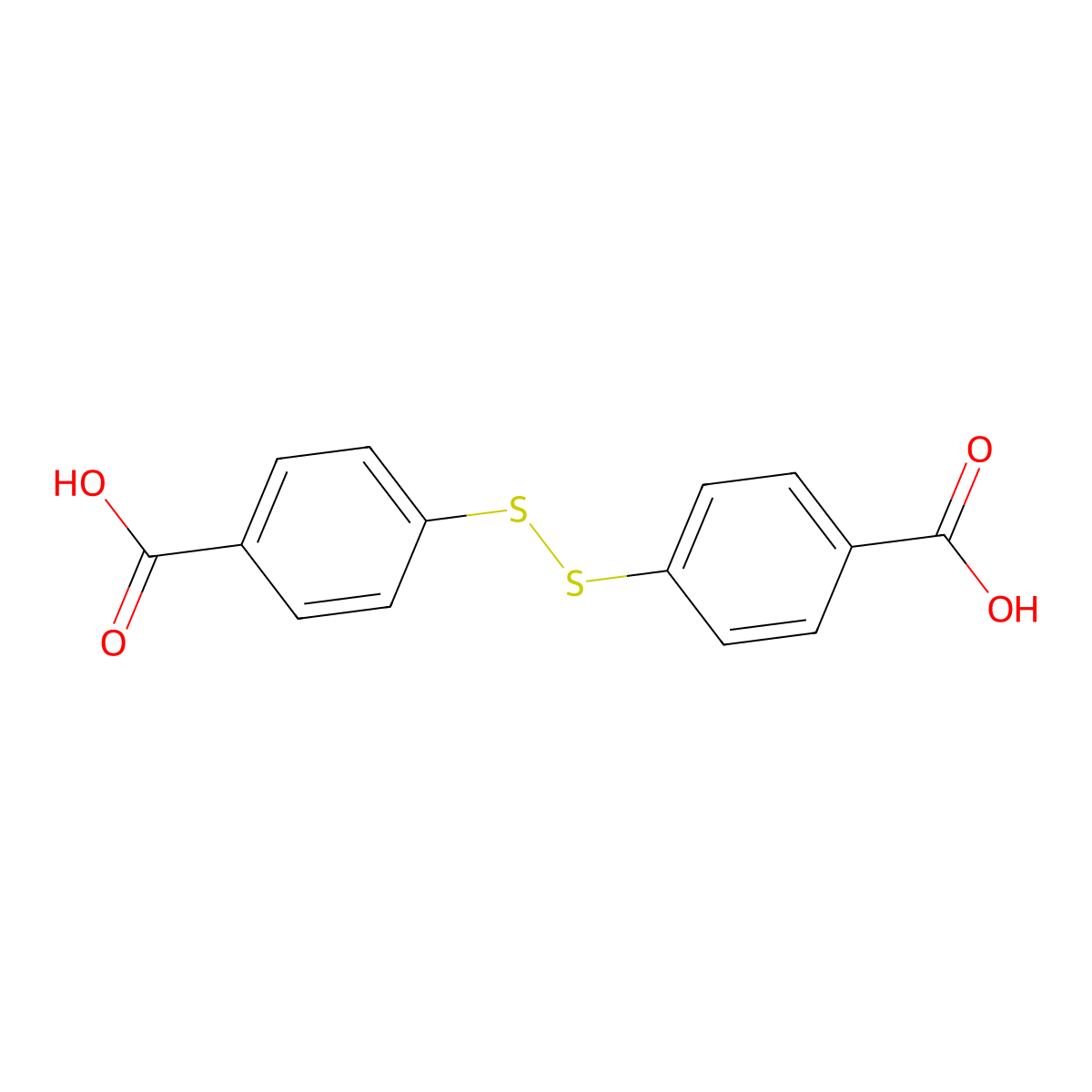 4,4'-Dithiodibenzoic acid molecular structure, CAS 1155-51-7