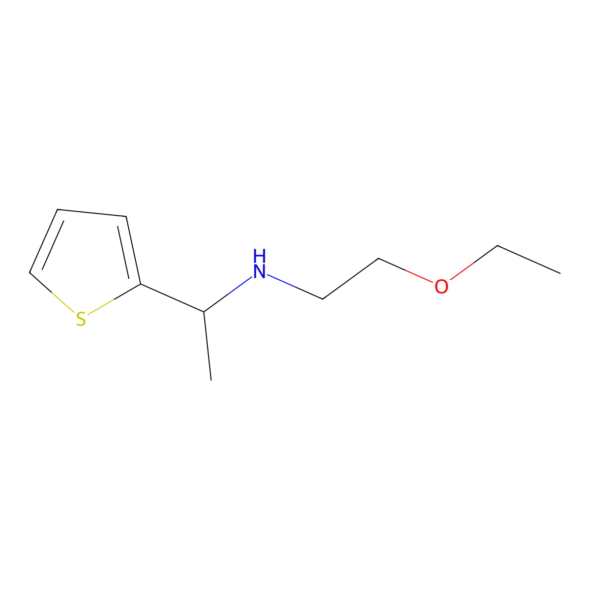(2-Ethoxyethyl)[1-(thiophen-2-yl)ethyl]amine molecular structure, CAS 1155003-91-0