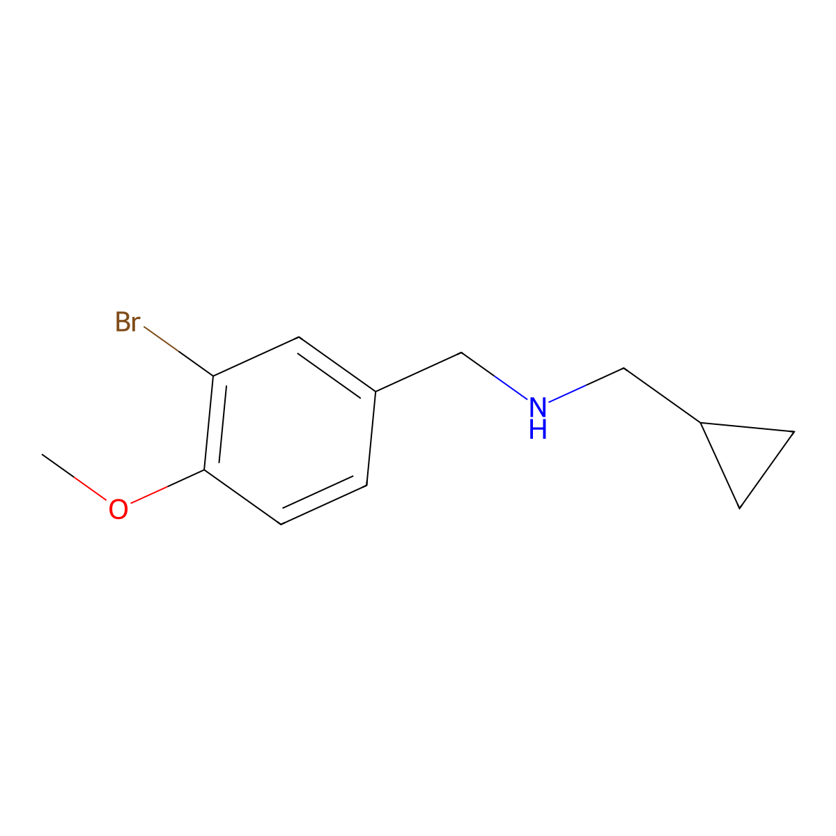 [(3-Bromo-4-methoxyphenyl)methyl](cyclopropylmethyl)amine molecular structure, CAS 1155006-94-2
