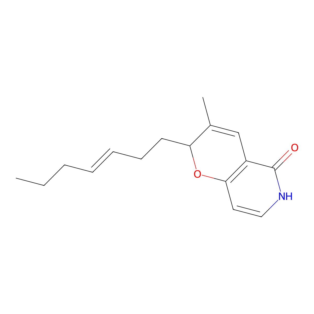 2-(3-Heptenyl)-2,6-dihydro-3-methyl-5H-pyrano[3,2- molecular structure, CAS 115501-93-4