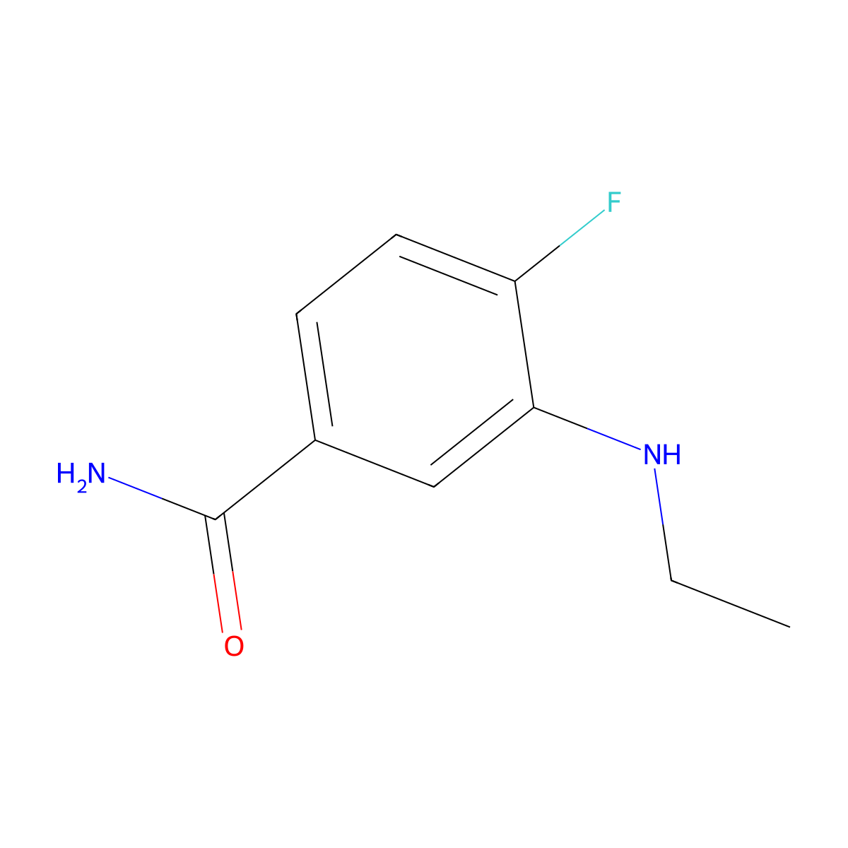 3-(Ethylamino)-4-fluorobenzamide molecular structure, CAS 1155014-90-6