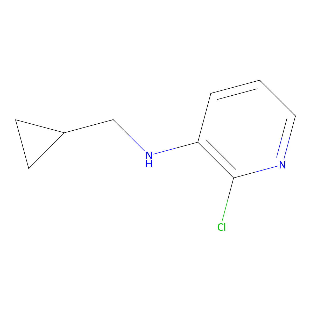 (2-Chloro-pyridin-3-yl)-cyclopropylmethyl-amine molecular structure, CAS 1155017-73-4