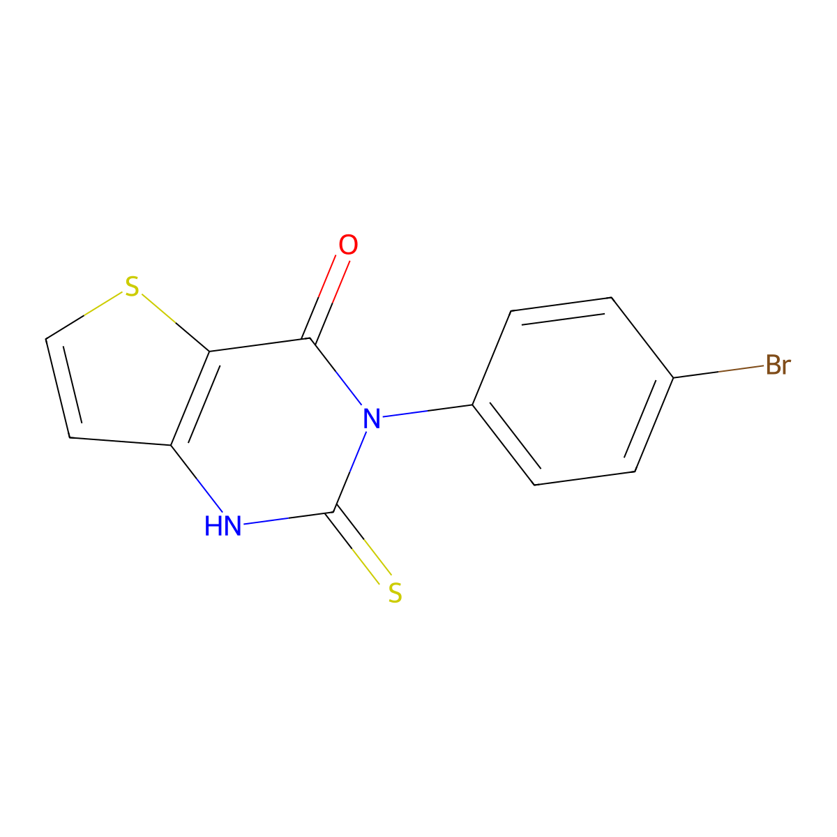 3-(4-bromophenyl)-2-thioxo-2,3-dihydrothieno[3,2-d]pyrimidin-4(1H)-one molecular structure, CAS 1155028-67-3