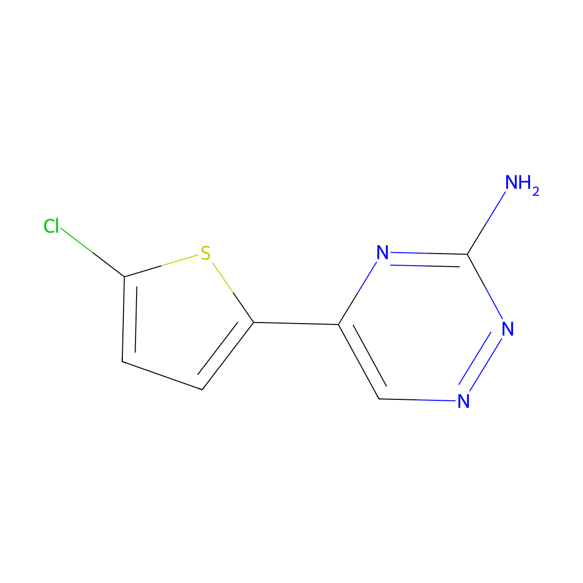 5-(5-Chlorothiophen-2-yl)-1,2,4-triazin-3-amine molecular structure, CAS 1155047-26-9