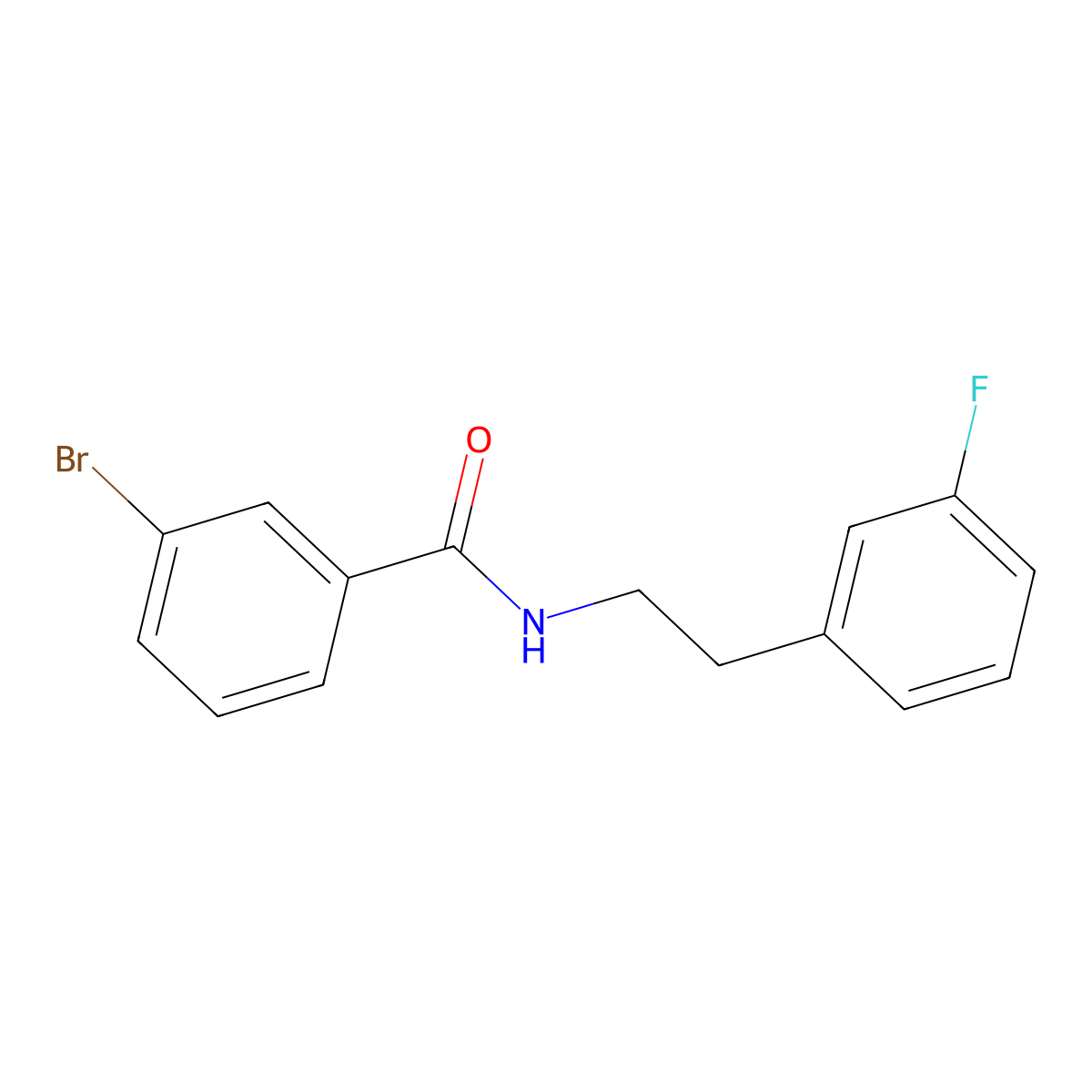 3-bromo-N-[2-(3-fluorophenyl)ethyl]benzamide molecular structure, CAS 1155049-01-6
