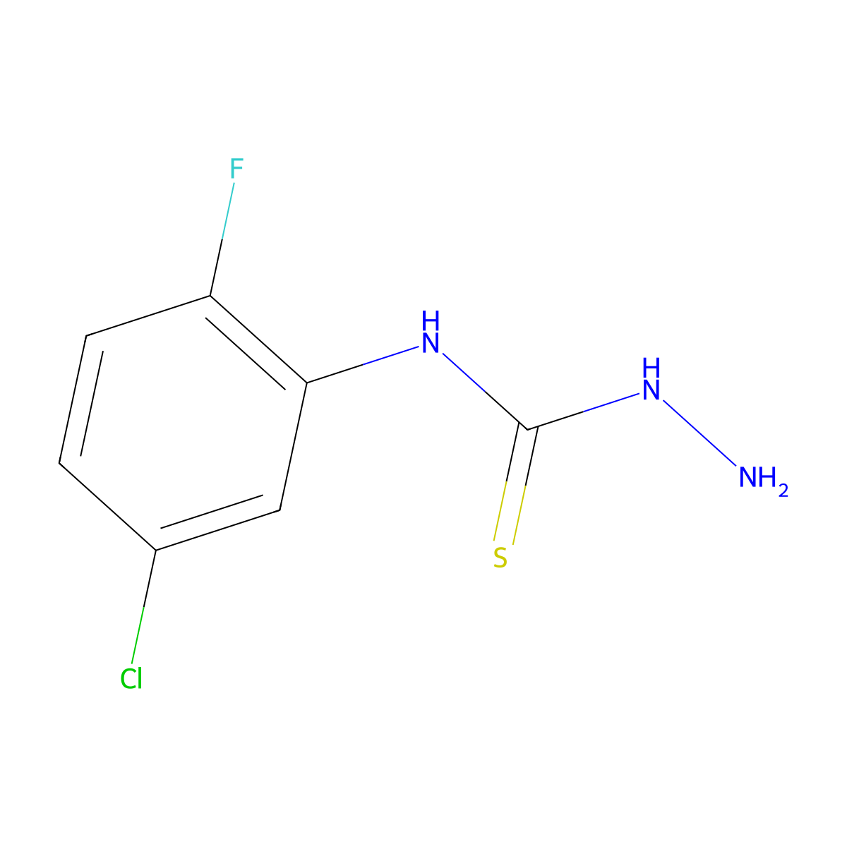 N-(5-Chloro-2-fluorophenyl)hydrazinecarbothioamide molecular structure, CAS 1155049-13-0