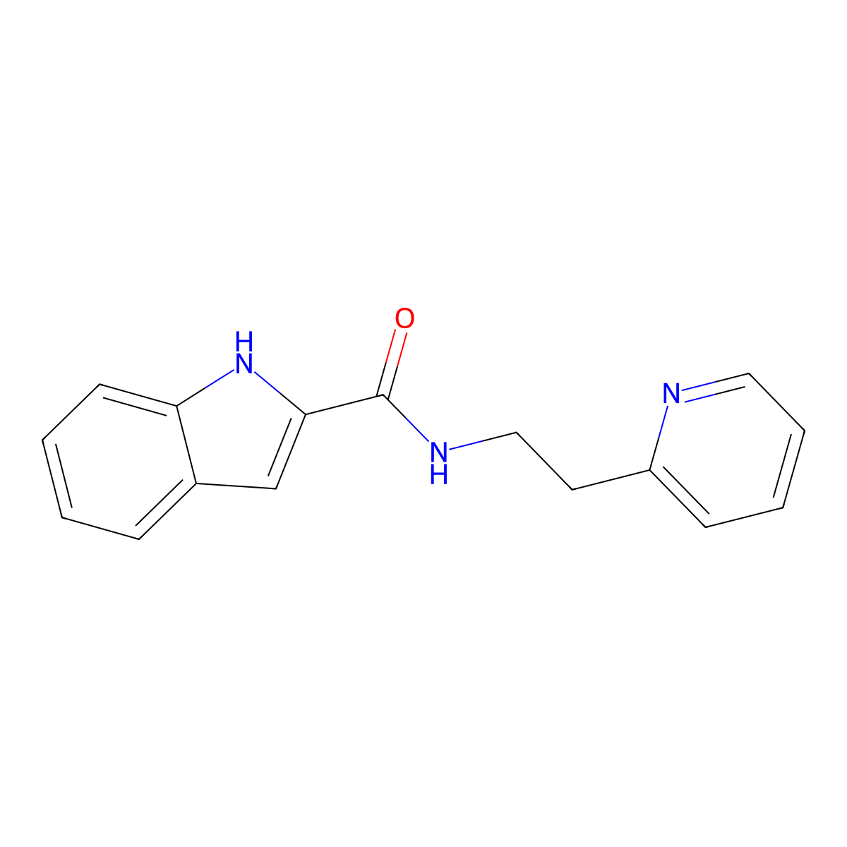 N-[2-(pyridin-2-yl)ethyl]-1H-indole-2-carboxamide molecular structure, CAS 1155049-76-5