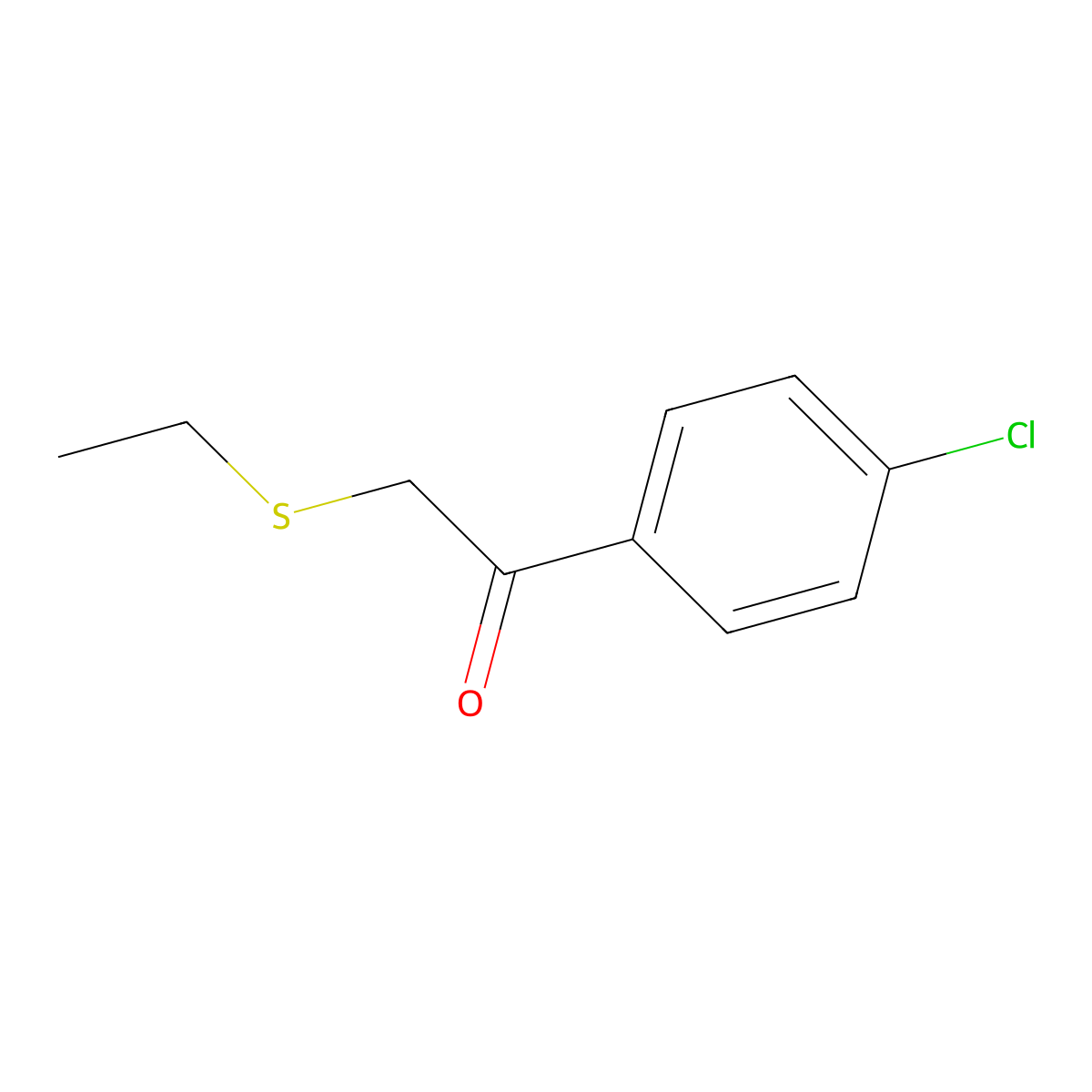 1-(4-Chlorophenyl)-2-(ethylthio)ethan-1-one molecular structure, CAS 115505-07-2