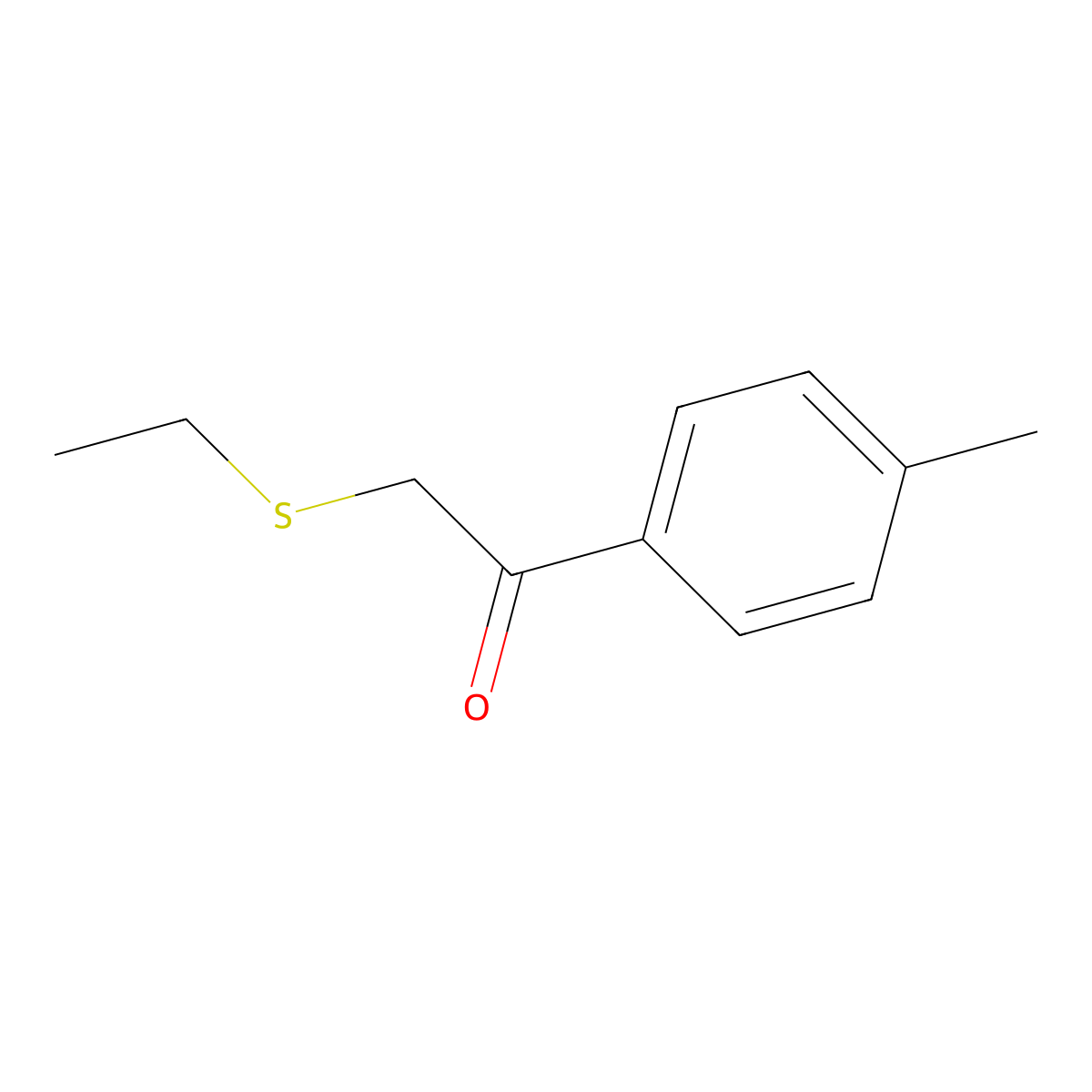 2-(Ethylsulfanyl)-1-(4-methylphenyl)ethan-1-one molecular structure, CAS 115505-08-3
