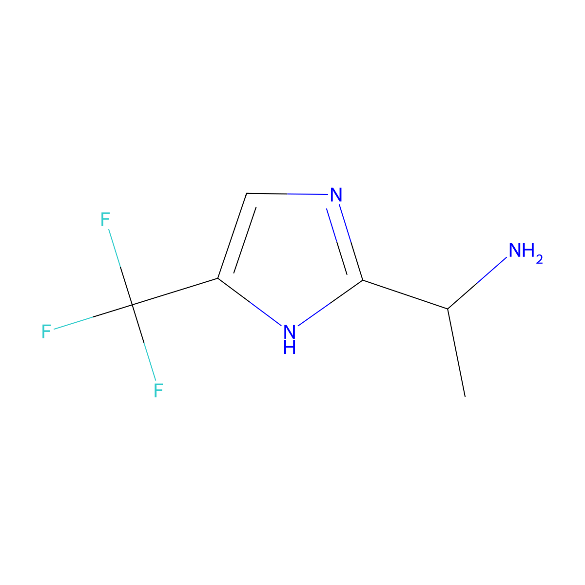 1-(5-(Trifluoromethyl)-1h-imidazol-2-yl)ethan-1-amine molecular structure, CAS 1155052-14-4