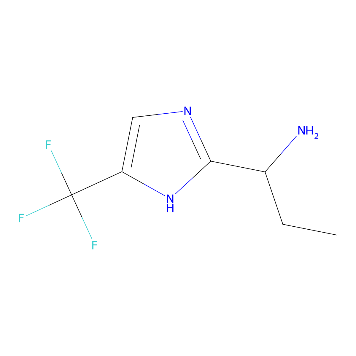 1-(5-(Trifluoromethyl)-1h-imidazol-2-yl)propan-1-amine molecular structure, CAS 1155055-08-5