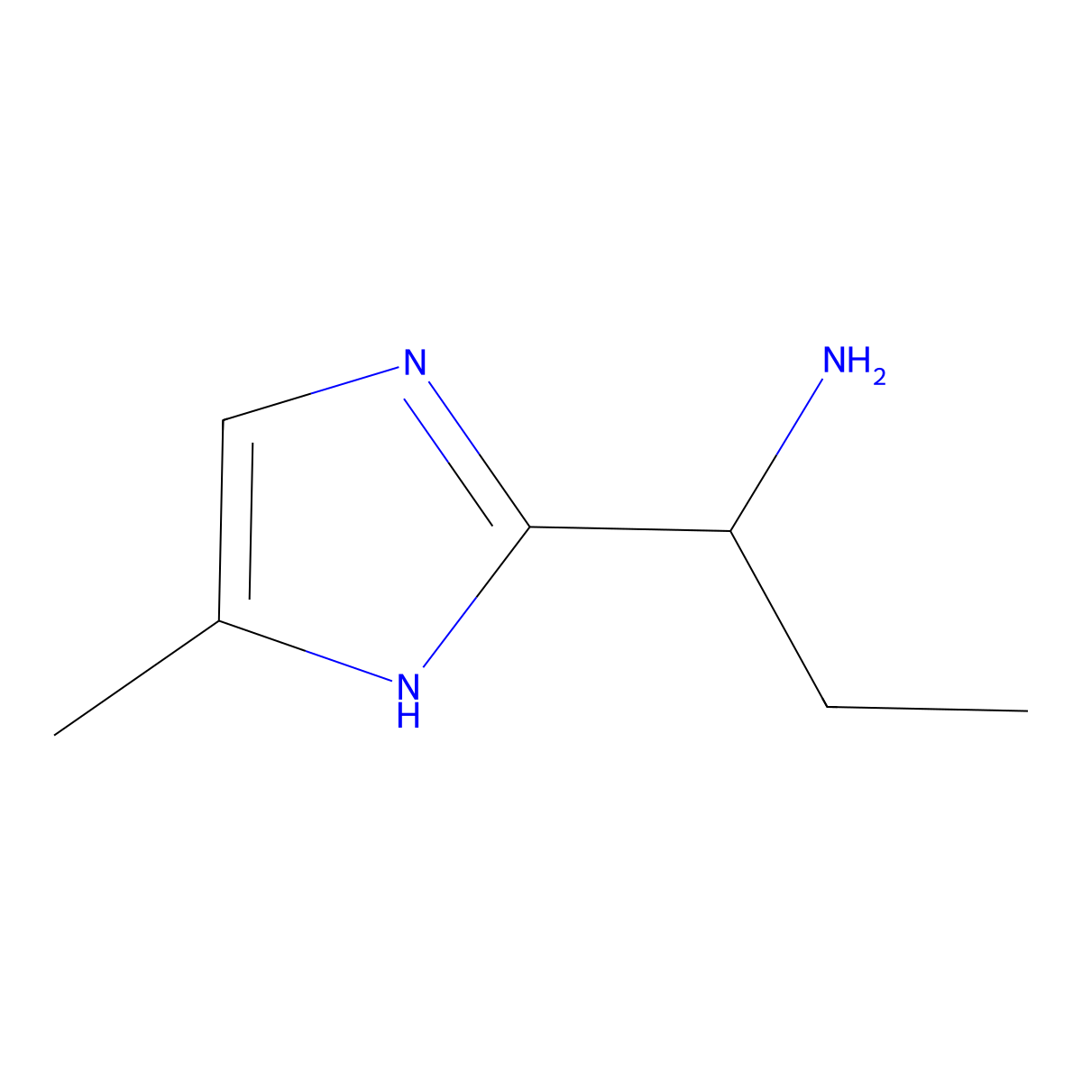 1-(4-methyl-1H-imidazol-2-yl)-1-propanamine molecular structure, CAS 1155056-18-0