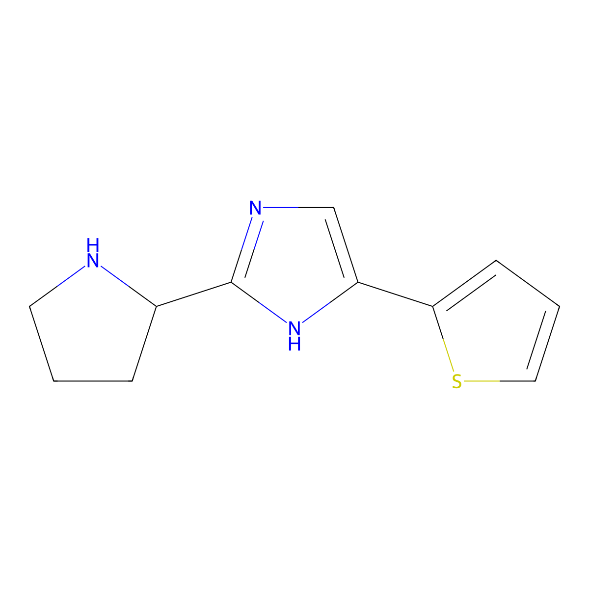 2-(Pyrrolidin-2-yl)-4-(thiophen-2-yl)-1H-imidazole molecular structure, CAS 1155056-89-5