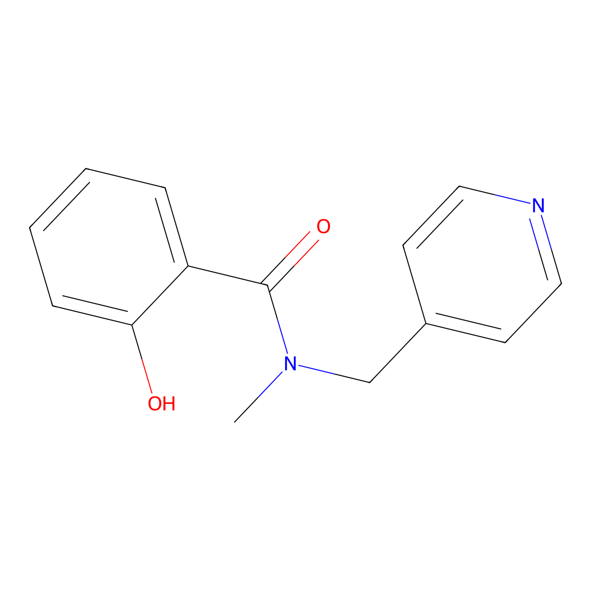 2-hydroxy-N-methyl-N-(pyridin-4-ylmethyl)benzamide molecular structure, CAS 1155058-96-0