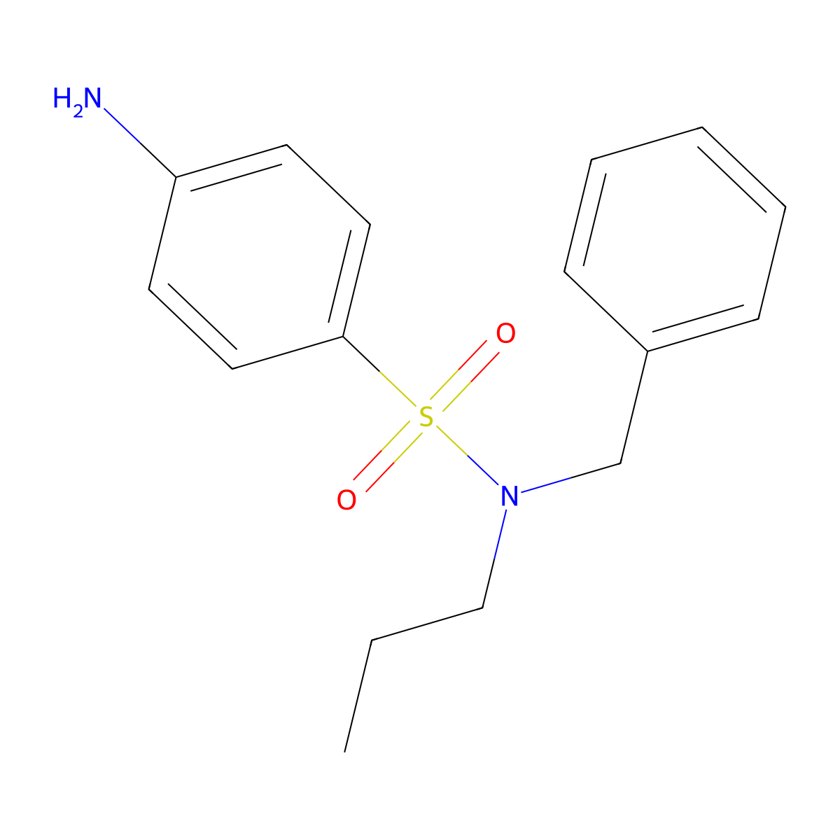 4-Amino-N-benzyl-N-propylbenzenesulfonamide molecular structure, CAS 1155063-54-9
